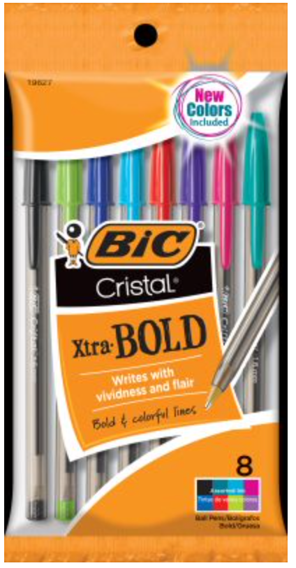 Bic Cristal Xtra Bold 8 Pack