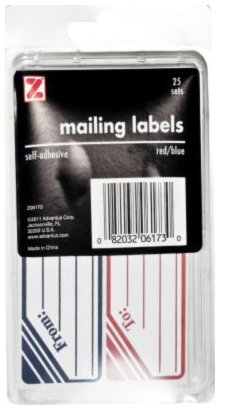 Mailing Labels 25 Count